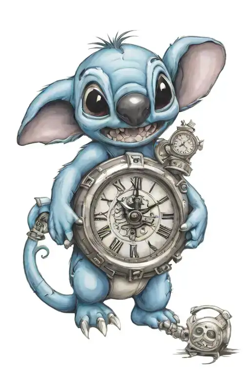 Stitch Holding Clock