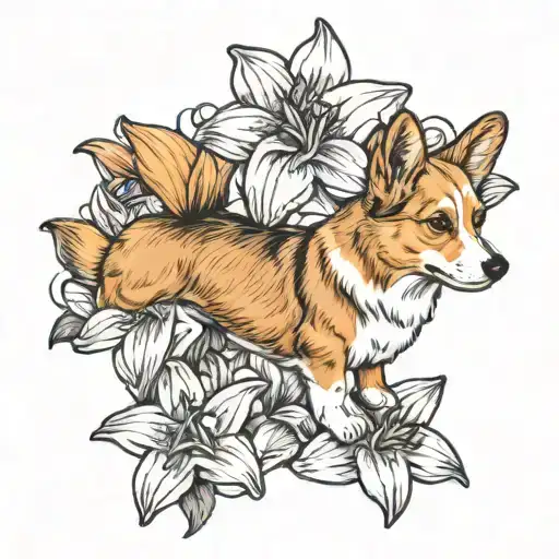 Corgi With Lily