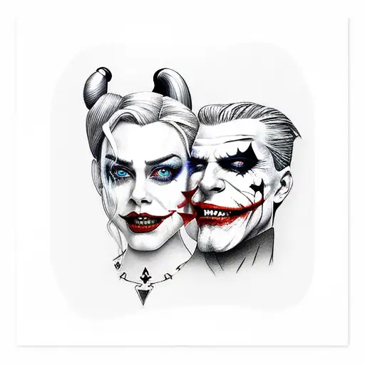Joker And Harley Quinn In Cards