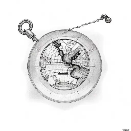 An Hourglass And A Rosary Above A Map Of Argentina