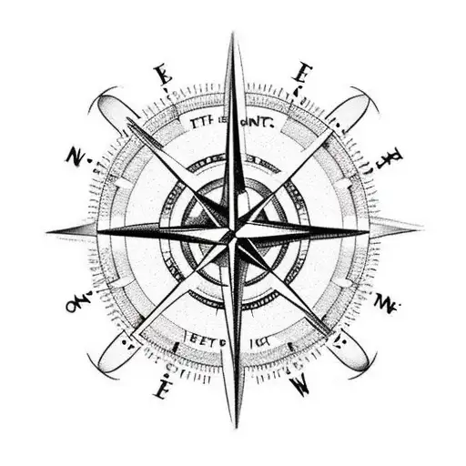 The Planet Earth Inside A Compass