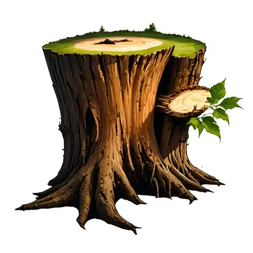 New Life Coming From A Dead Stump