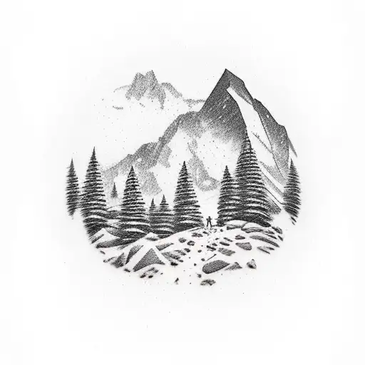 A Soccer Player Hiking Through A Mountainous Landscape