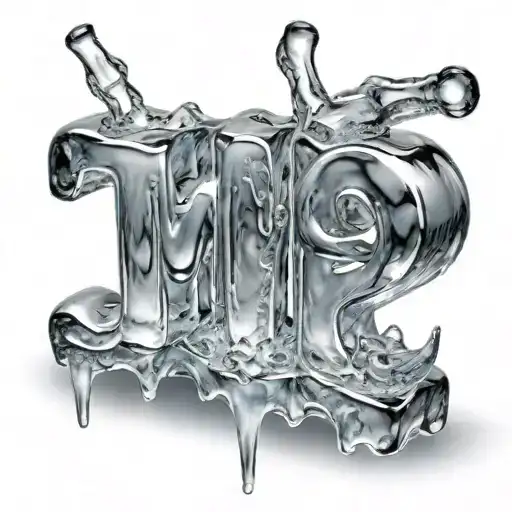 Ice Carving The Word Ice With It Melting At The Top