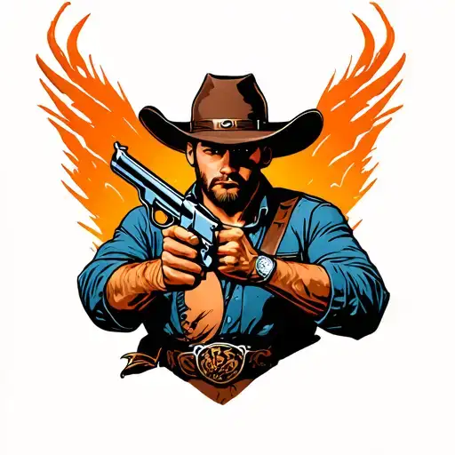 Cowboy With Gun