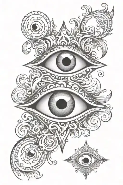 Evil Eye Symbol Incorporating Elements