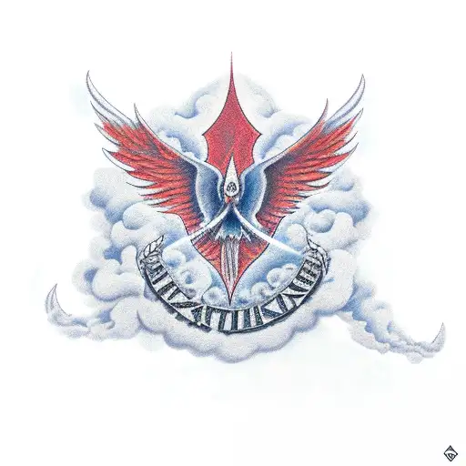 A Realistic Depiction Of A Franco Name Written In Smoke With A Phoenix Flying Above It