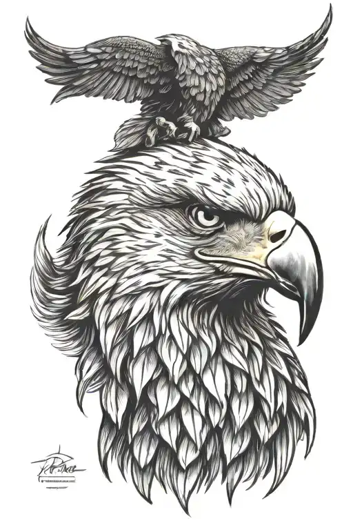 Eagle Head Looking Straight