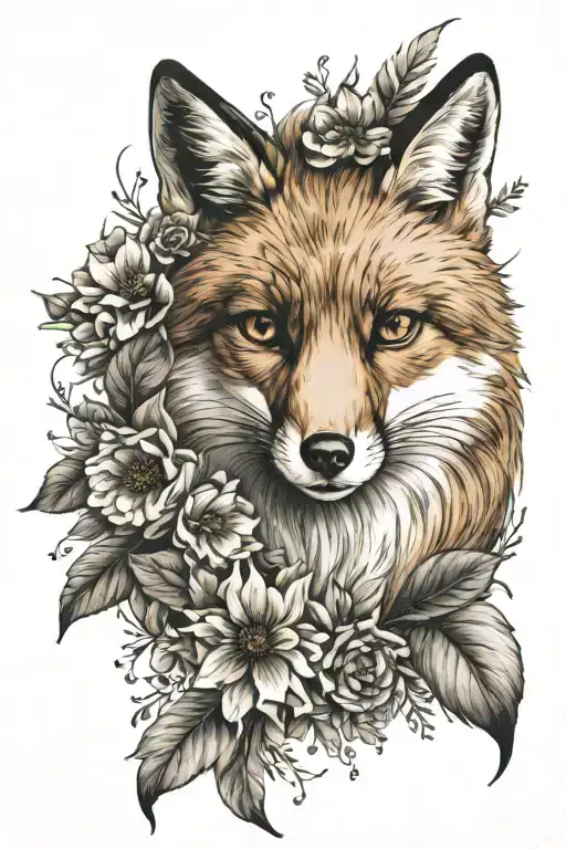 Fox And Flowers