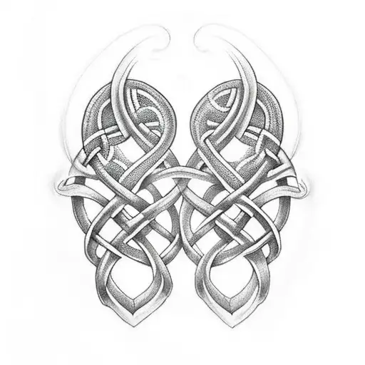 2 Celtic Hearts With Infinity