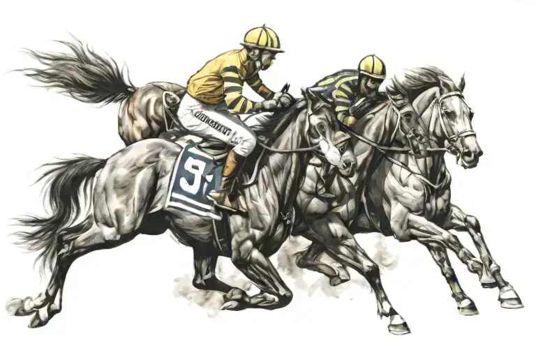 Fast Race Horse With Indiana Pacers Mascot Riding On The Back Of It