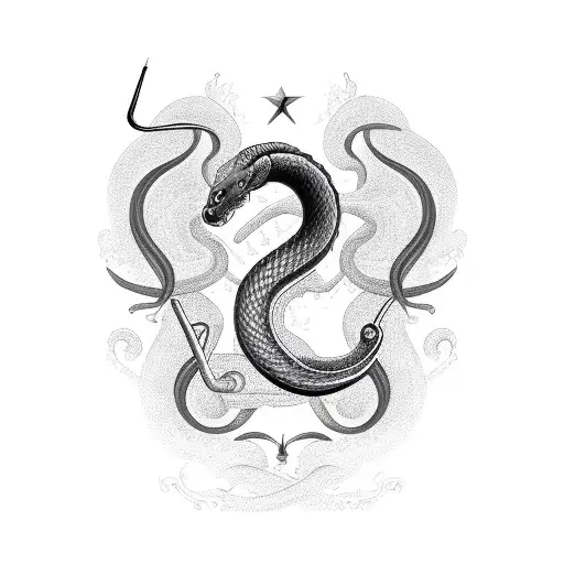 Sagittarius With Big Snake And A Peligree