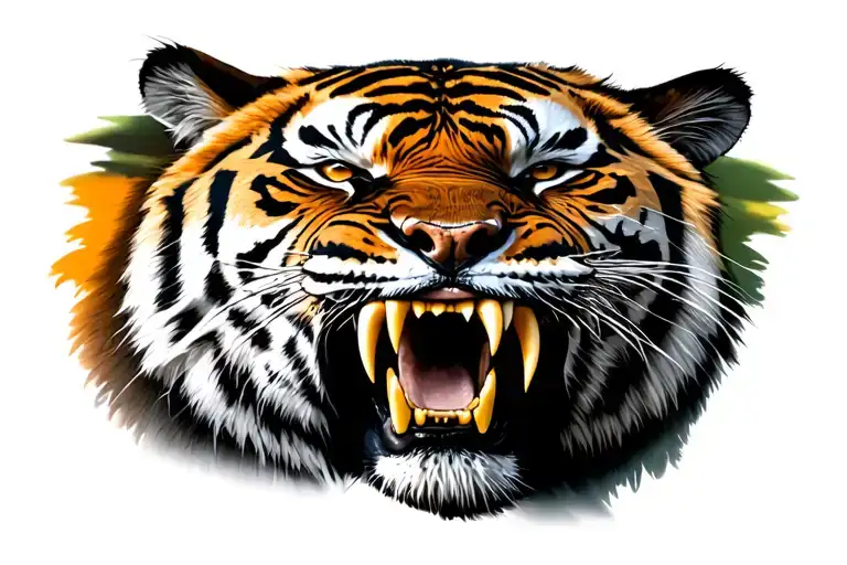Tiger Showing Teeth