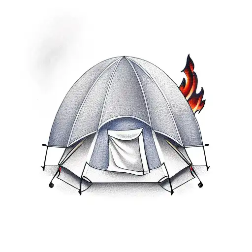 Tent With Fire