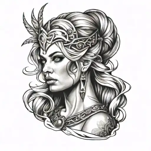 Sexy Valkrie Portrait