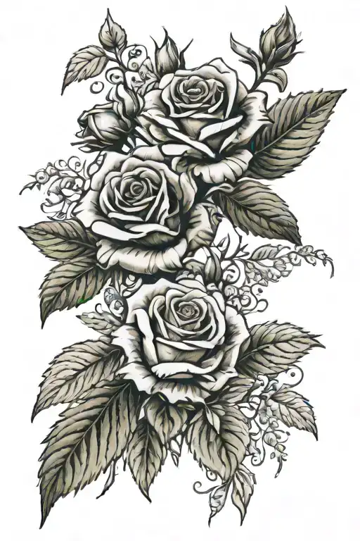 A Bouqette Of Italian Herbs And A Rose