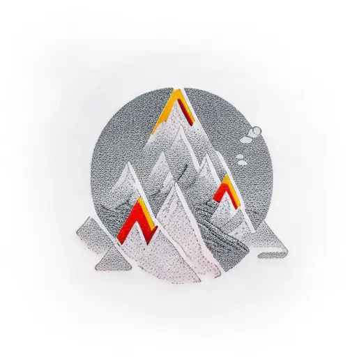 A Scenic Mountain Landscape With Musical Notes Floating In The Air