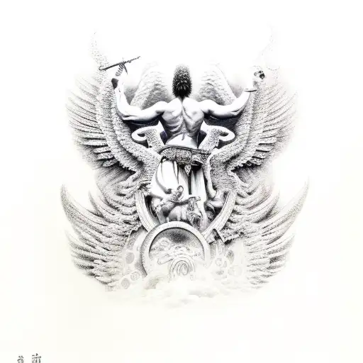 The Divine And Epic Battle Of The Gods In Heaven