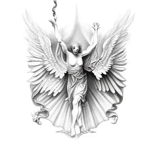 Renaissance Depiction Of Lucifer's Fall From Heaven