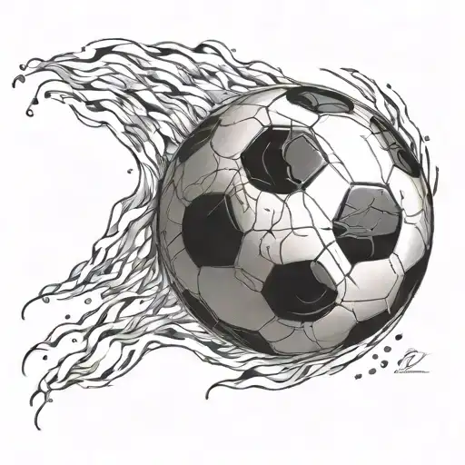 Fiery Soccer Ball