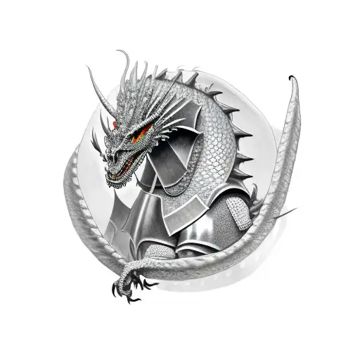 English Knight With A Dragon