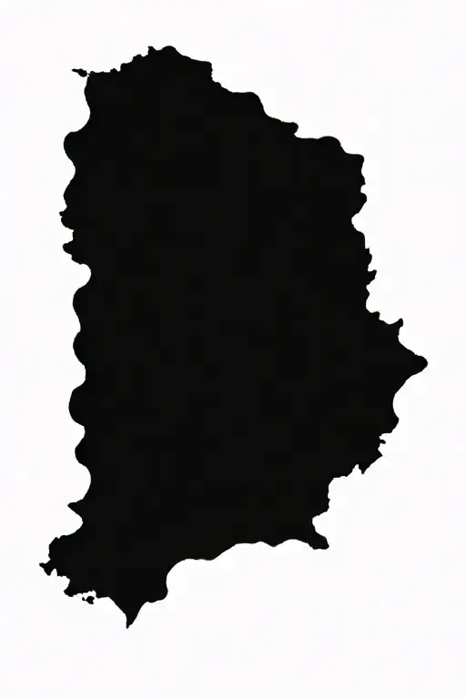 Beach Shore With Palm Trees And Puerto Rican Flag Intertwined