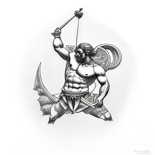 Greek God Atlas Carrying The World