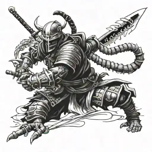 A Ronin Warrior With Scorpion I Love You