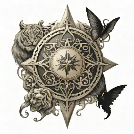 A Tattoo Of A Family Symbol Of Success And Power