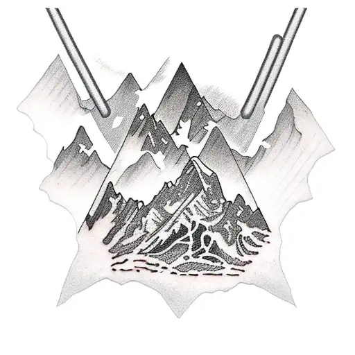 Carabiner And Mountain