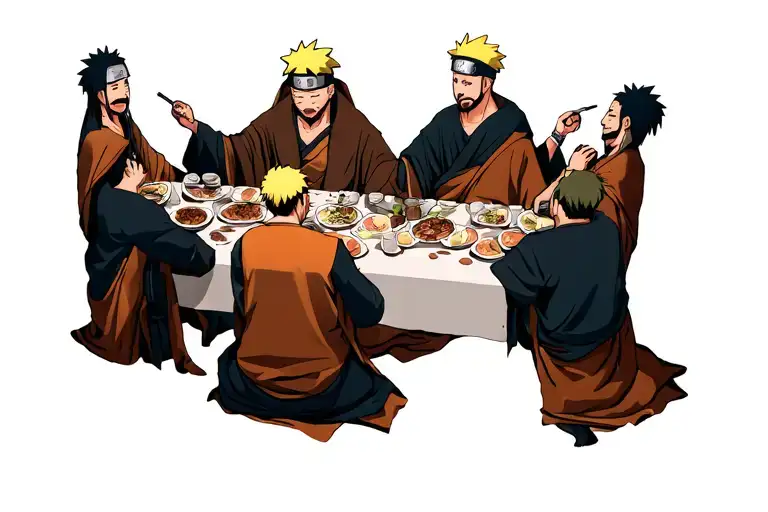 Image Last Supper With Naruto Characters
