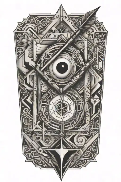 Geometric Brujula And An Arrow