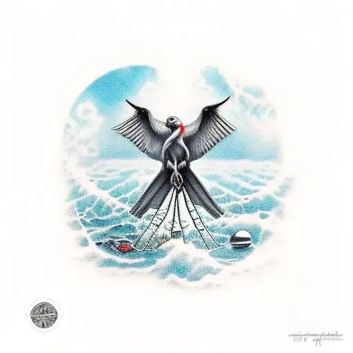 Cancer Trying To Fly Above Water