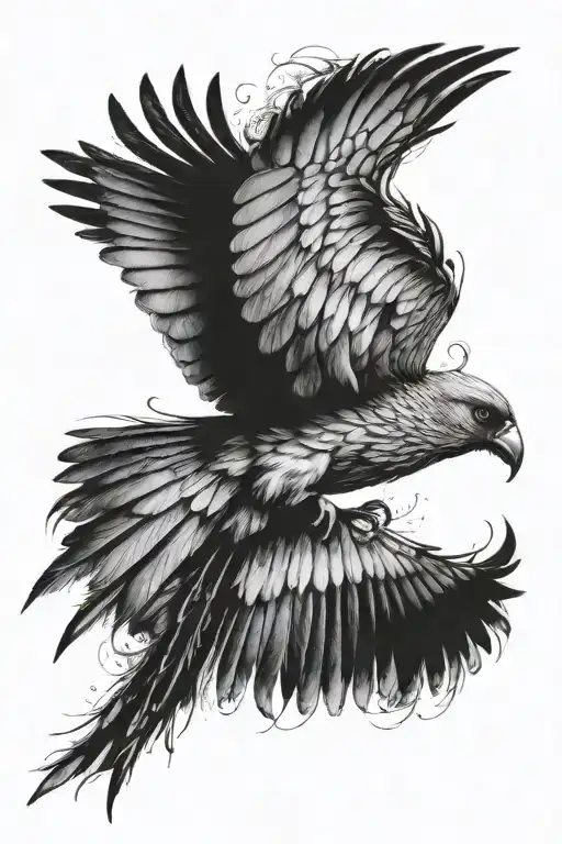 Bird Wings Spread Wide