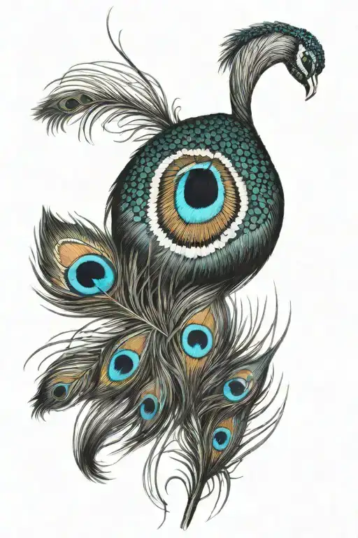 Peacock Feather Intertwined