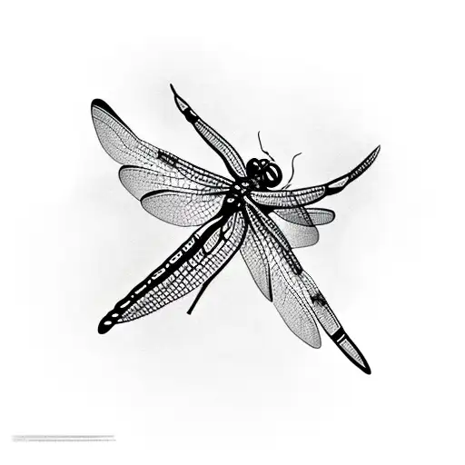 Dragonfly With Lotus