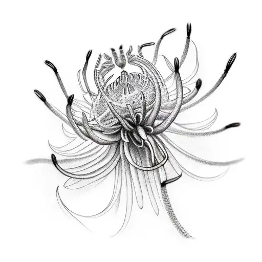 Centipede And Spider Lily