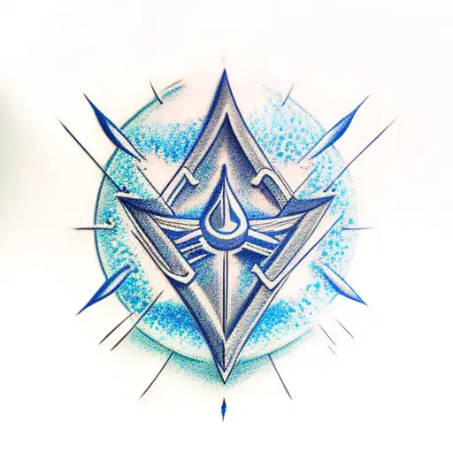 Arrow In Blue Flames