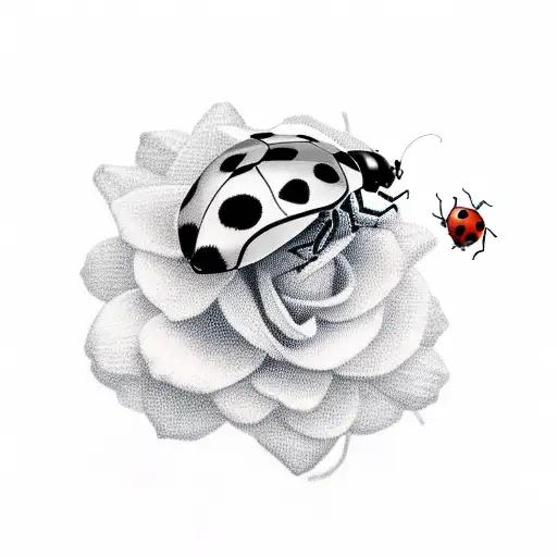 Ladybug On A Flower Small