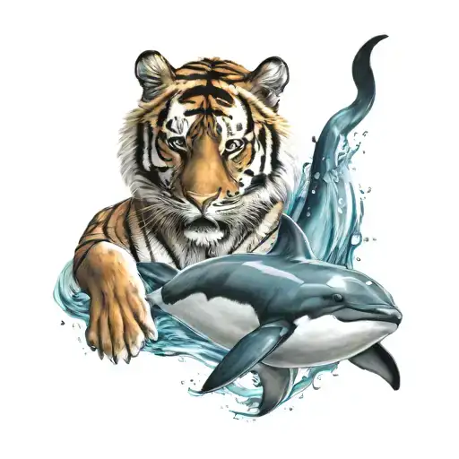 Tiger And Dolphin