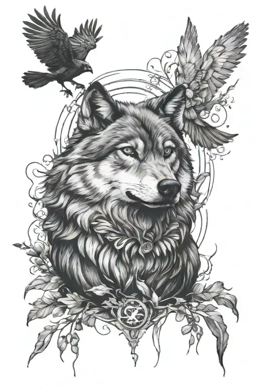 Wolf And Raven