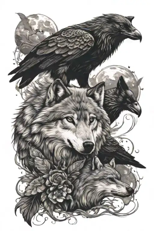 Wolf And Raven