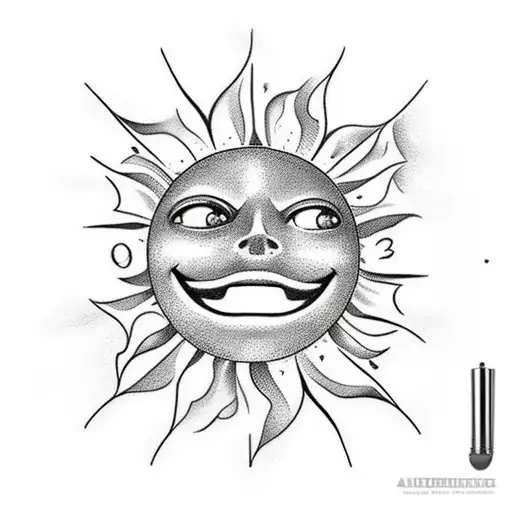 Icarus Falling But Smiling As The Wax Melts The Sun Shines Bright Behind Him