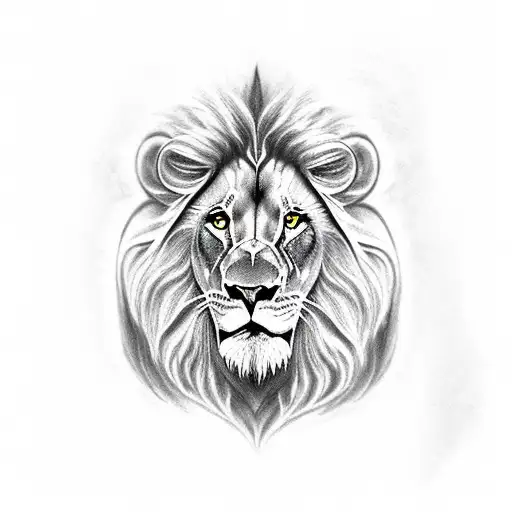 The Face Of Jesus On The Chest Of A Lion