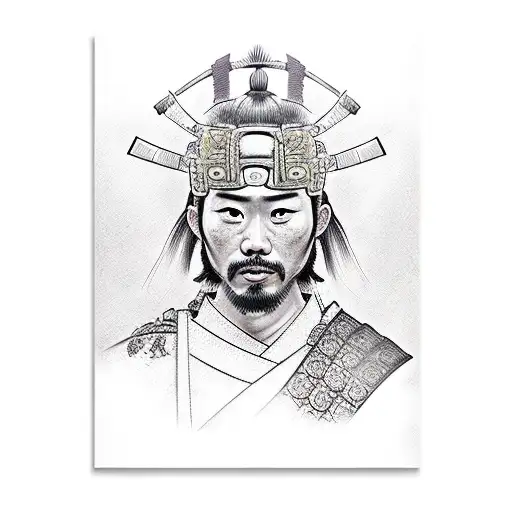 Realistic Samurai Warrior Portrait