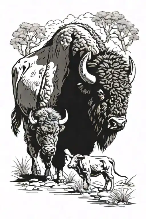 Bison And Cow Story
