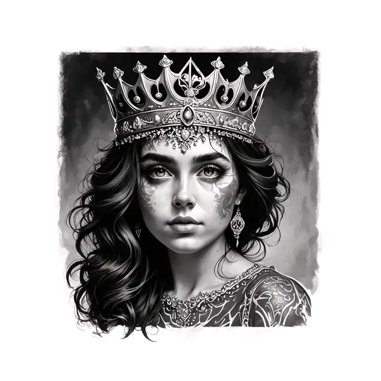 Women's Face With Wonky Crown