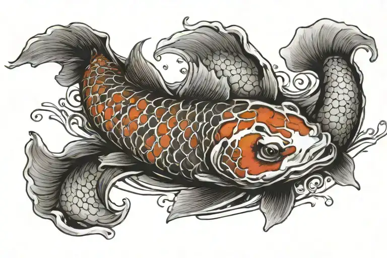 Koi Fish Swimming