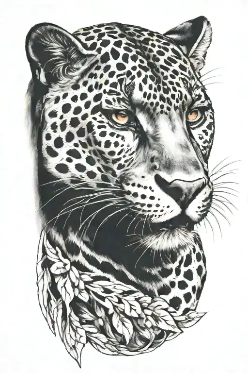 Panther With Red Eyes No Spots