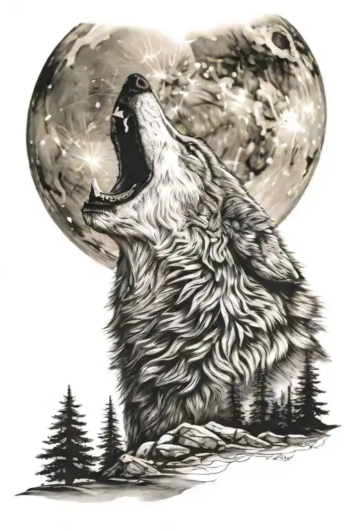 Wolf Howling At The Moon